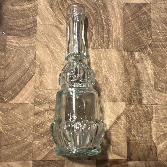 Lot of 4 vintage mini glass decanter bottles| cobalt blue| emerald | clear - Picture 7 of 10